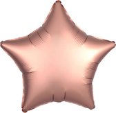 Amscan - Folieballon Satin Luxe Rose Copper Ster, 43 cm