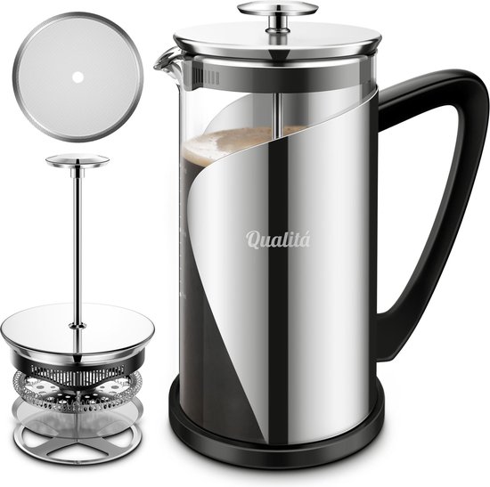 Qualitá French Press – Cafetiere Koffie – Koffiemaker – Coffee Maker – Franse...