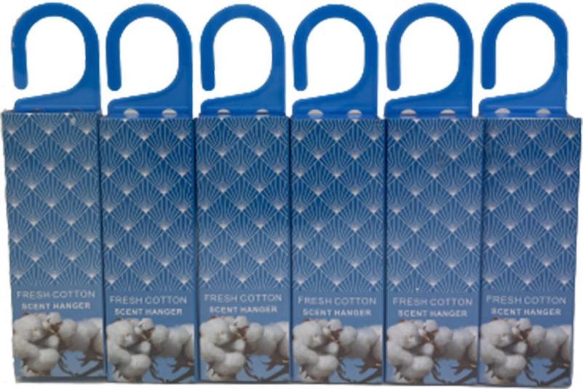 Geurhanger - Cotton - Blauw - Auto / Kast Luchtverfrisser - Set van 12