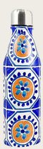 Arca Italy - RVS Thermosfles - Drinkfles - Waterfles - Dubbelwandig - Isoleerfles - 500ml - Blauw Oranje