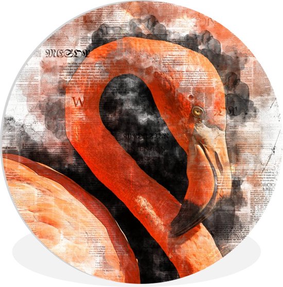 WallCircle - Tableau - Flamingo Peinture Journal - Multicolore - 150 X 150 Cm