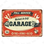 Retro Muur Decoratie uit Metaal Vintage Garage Sign 20x30cm XP-41