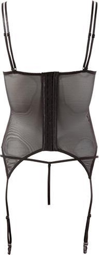 Korset met kanten baleinen voor dames, bustier top, satijnen