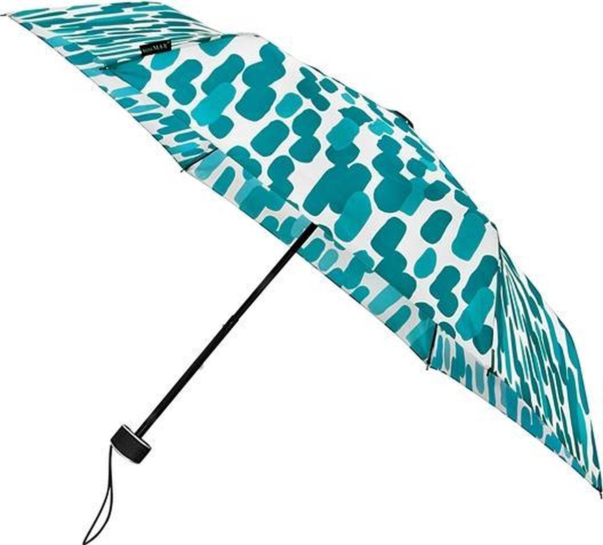 miniMAX opvouwbare paraplu plat windproof dessin - gestreept - 90 cm blauw