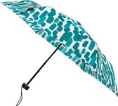 miniMAX opvouwbare paraplu plat windproof dessin - gestreept - 90 cm blauw