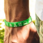 Ikgaopavontuur reisbandje lichtgroen - sos armband volwassenen - reizen accessoires