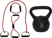 Tunturi - Fitness Set - Tubing Set Rood - Kettlebell 2 kg