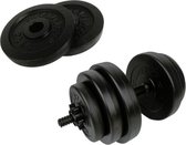 Tunturi - Fitness Set - Vinyl Halterset 15 kg - Halterschijven 2 x 2,5 kg