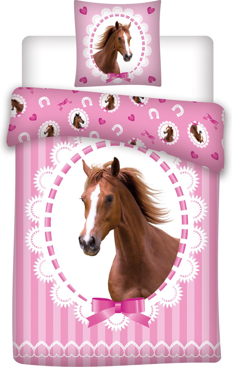 Animal Pictures Paard - Dekbedovertrek - Eenpersoons - 140 x 200 cm - Polyester