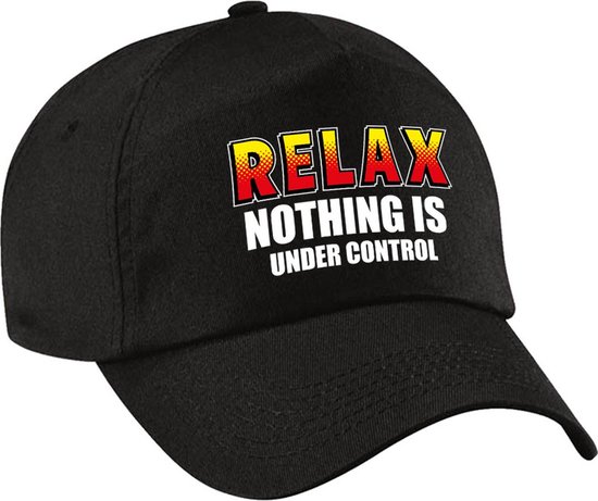 Casquette Relax Nothing Is Under Control noire pour homme et femme - Casquette de baseball Crise - Care Staff Caps