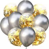 Zilver Goud ballonnen set 10 stuks | 30 centimeter | Verjaardag of andere feesten