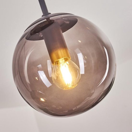 Belanian - Lampes de plafond combi 3 pièces - Lampe en verre fumé - Lampe  fumée -... | bol