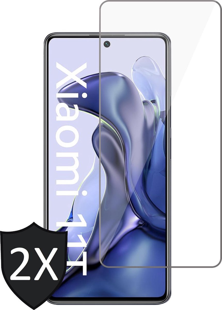 Screenprotector geschikt voor Xiaomi Mi 11T - Beschermglas - Glas Screen Protector - 2 Stuks