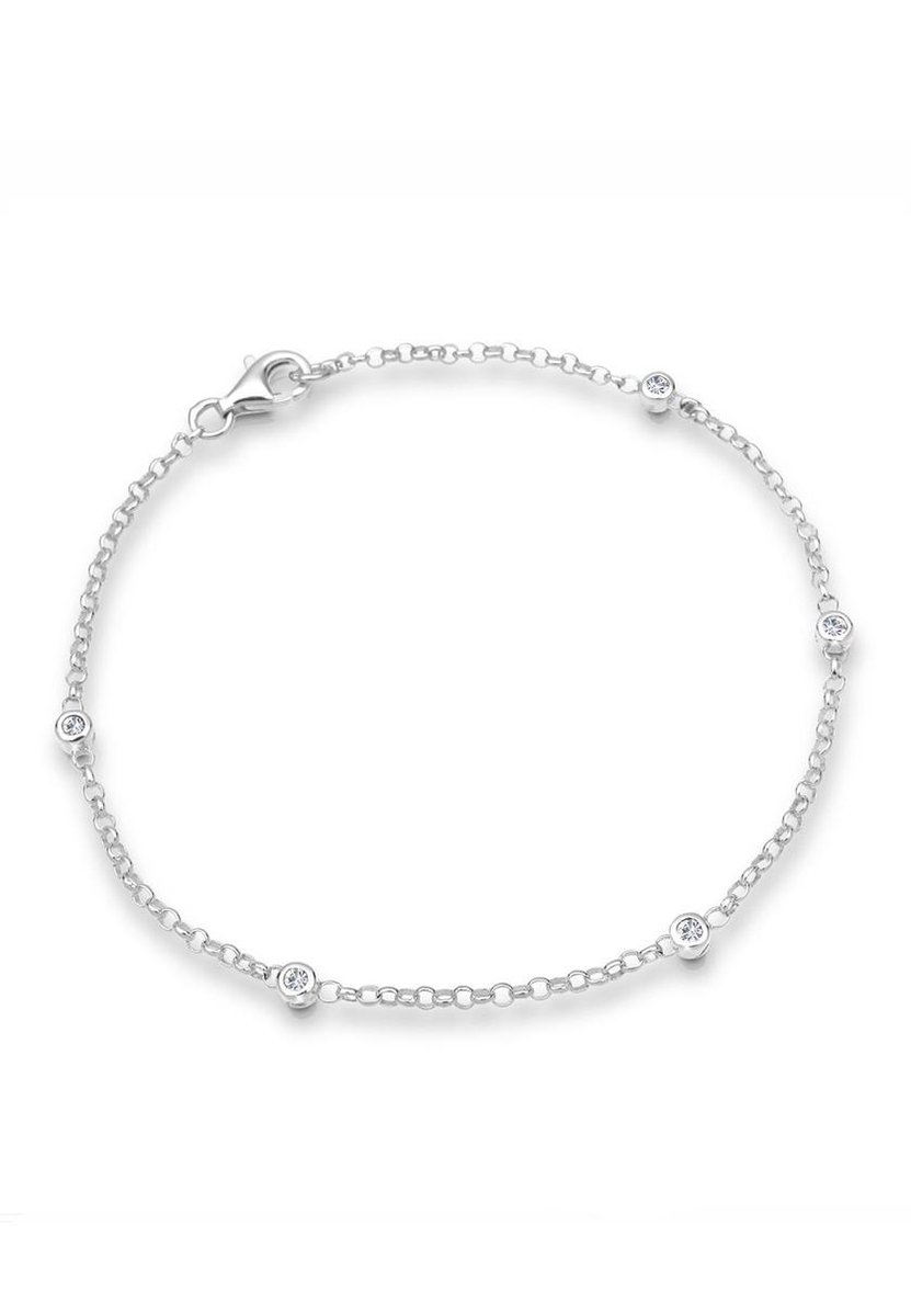 Elli - Armband - Dames Klassiek Basis met Kristallen in 925 Sterling Zilver - Dames