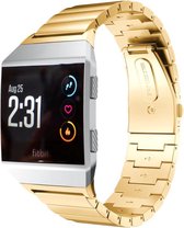 Stalen Smartwatch bandje - Geschikt voor  Fitbit Ionic metalen bandje - goud - Strap-it Horlogeband / Polsband / Armband
