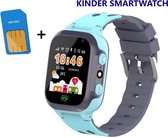 Kinder Smartwatch inclusief Simkaart - Kinder Horloge - Blauw - LBS Tracking - Jongen - One Size