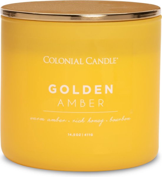 Colonial Candle – Pop Of Color Golden Amber - 411 grammes