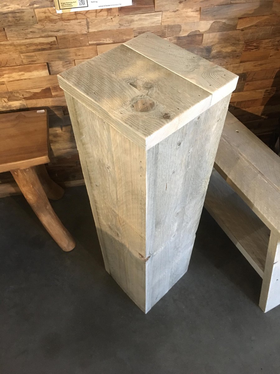 Own-Studio Houten Decor Cube Houten sokkel / zuil / pilaar kopen | Kwalitei