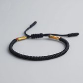 Tibetaanse geknoopte armband zwart