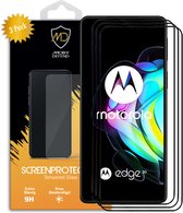 3-Pack Motorola Edge 20 Screenprotectors - MobyDefend Screensavers Met Zwarte Randen - Gehard Glas - Glasplaatjes Geschikt Voor Motorola Edge 20