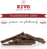 Kivo Petfood Hondensnack Vleesstrips Eend 200 gram - Graanvrij en Glutenvrij
