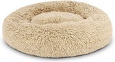 Pawzle Hondenmand - Donut Hondenkussen - Kattenmand - Bed voor Honden & Katten - Wasbaar - 60cm - Beige