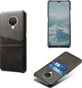 Nokia G10 / Nokia G20 Hoesje - MobyDefend Lederen Backcover Met Vakjes Voor Pasjes - Zwart - GSM Hoesje - Telefoonhoesje Geschikt Voor: Nokia G10 / Nokia G20