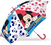 Disney Mickey Mouse | Kinderparaplu | Multi Kleur | Rode handvat