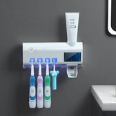 Tandenborstelhouder - Electrische Tandenborstel Houder & Reiniger - Tandpasta Dispenser - Wit