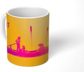 Mok - Gondel - Mist - Italië - Tekening - 350 ML - Beker