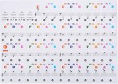 Piano Stickers Gekleurde Noten Voor Toetsenborden 37/49/54/61/88 sleutel - Keyboard Stickers transparante en verwijderbare muzieknoten