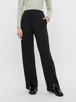 Pieces PCKLARA HW SLIT  WIDE PANTS D2D Dames Black - Maat XL