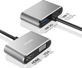 Sounix USB-C Naar HDMI - 4K@30hz - Multiport Dock voor laptop - HDMI - VGA