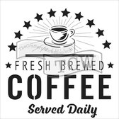 Hobbysjabloon - Template 30,5x30,5cm 30x30cm fresh coffee