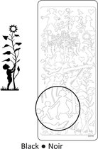 Vaessen Creative Sticker - 10x23cm - 10st - zwart silhouet met kids 2