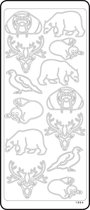 Vaessen Creative Sticker - 10x23cm - 10st - goud pooldieren