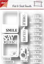 Joy!Crafts Stencil - Peel & stick stencils Say cheese