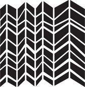 Hobbysjabloon - Template 12x12" 30x30cm chunky chevron