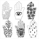 The Crafter's Workshop Stencil - 15x15cm - henna hands