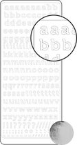 Vaessen Creative Sticker - 10x23cm - 10st - zilver alfabet leestekens