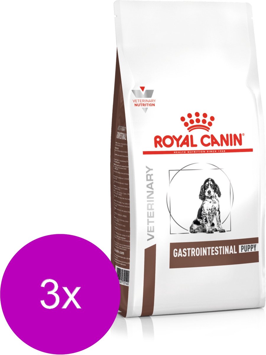 Royal Canin Veterinary Diet Gastro Intestinal Junior - Hondenvoer - 3 x 2.5 kg