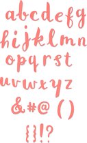 Sizzix Thinlits Die set Brush Lowercase Alpha ontworpen door Debi Potter, 38 stuks