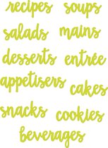 Hobbypapier - Kaisercraft decorative die recipe book word pack - 2 stuk
