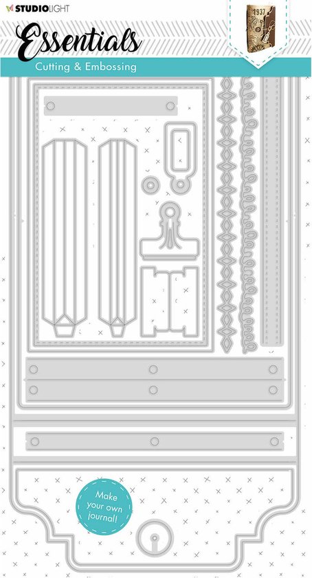 Studio Light Cutting & Emb. Die Journal Essentials No.381 POCHOIRSL381 150x290mm (02-21)