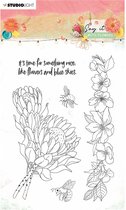 Clear stamp A6 - Say it with flowers nr. 524