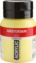 Pot de peinture acrylique Talens Amsterdam 500ml nickel titane jaune 274