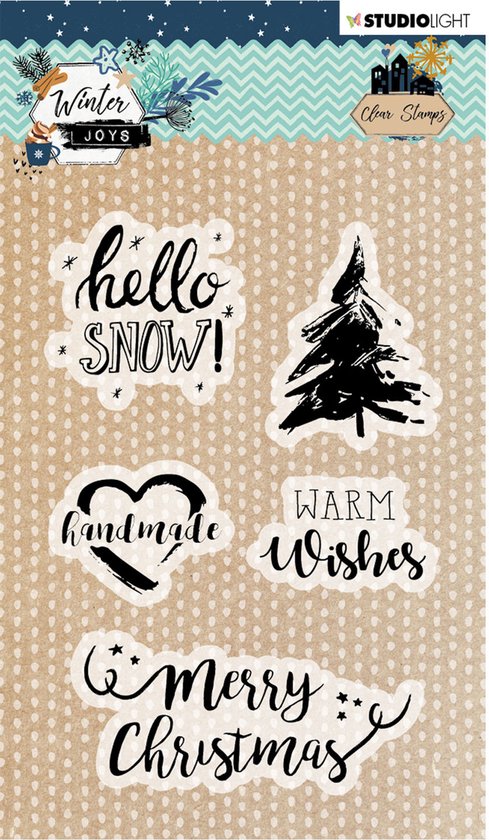 Stempel - Clear stamp - Studio Light - A6 Winter joys nr.418 | bol.com