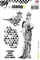Carabelle Studio Cling stamp - A6 woman and bird