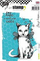 Carabelle Studio Cling stamp - A6 cat angel