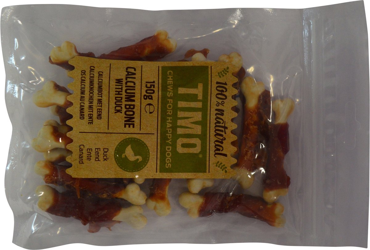 Timo Calciumbot Met Eend - Hondensnacks - Eend 150 g